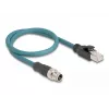 DeLOCK 60077 Cable Adapter M12 RJ-45 Black - turquoise (60077)
