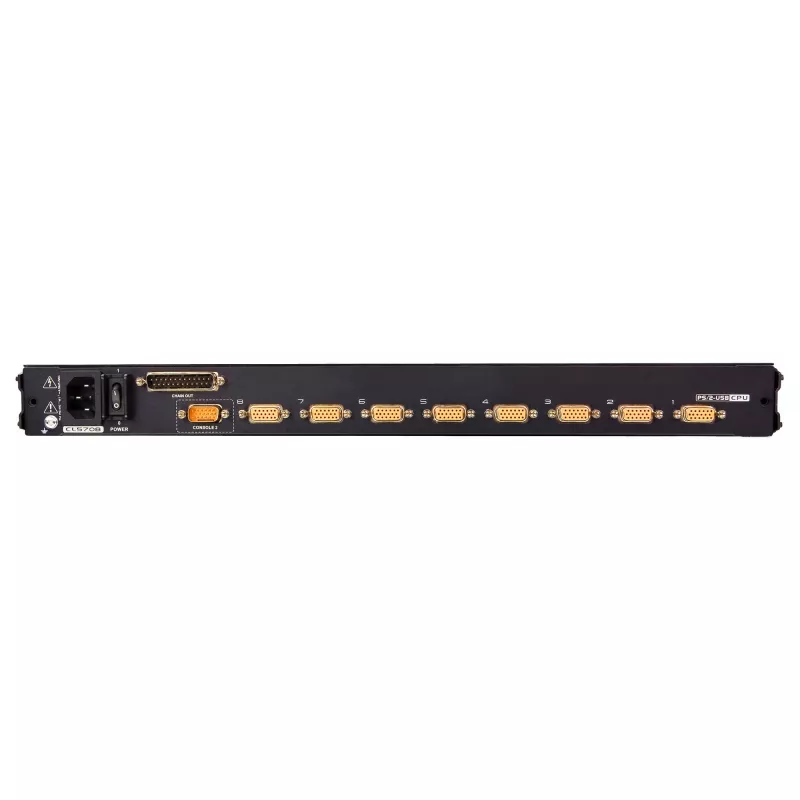 ATEN CL5708MW 43cm wide LCD KVM Switch, USB-PS/2,VGA, 8 Port, UK-Layout