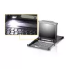 ATEN CL5708MW 43cm wide LCD KVM Switch, USB-PS/2,VGA, 8 Port, UK-Layout