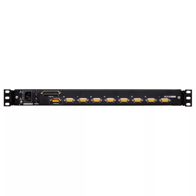 ATEN CL5708MW 43cm wide LCD KVM Switch, USB-PS/2,VGA, 8 Port, UK-Layout