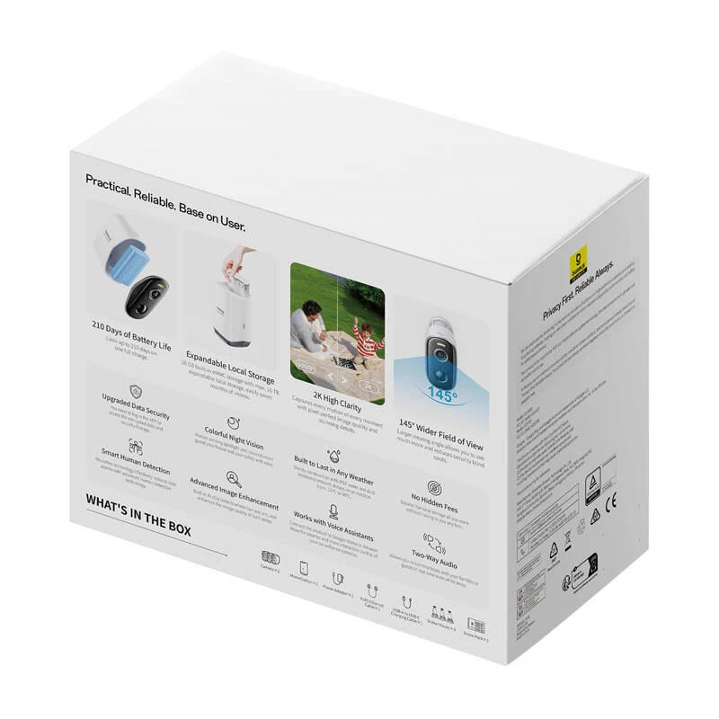 N1 Baseus 2K outdoor camera set of 3 (white)