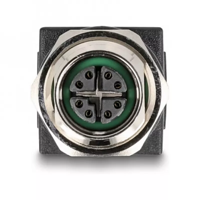Delock M12 Adapter X-coded 8 Pin Socket to RJ45 Socket straight