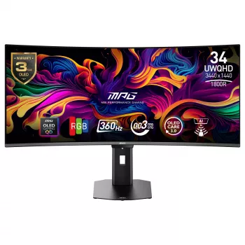 MSI MPG 341CQRDE QD-OLED X36 Gaming Monitor - 360Hz, 0,03ms GtG