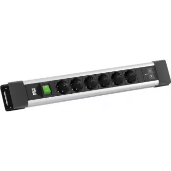 BACHMANN CONNECTUS 6xCEE7/3 1x switch, 1xUSB C/C 45W L=2,0m CEE7/7 Grey (BM0022770)