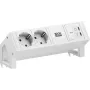 BACHMANN DESK2 PURE WHITE 2xCEE7/3, 1xUSB C/C 45W L=0,2m RAL9010 (BM0022039)