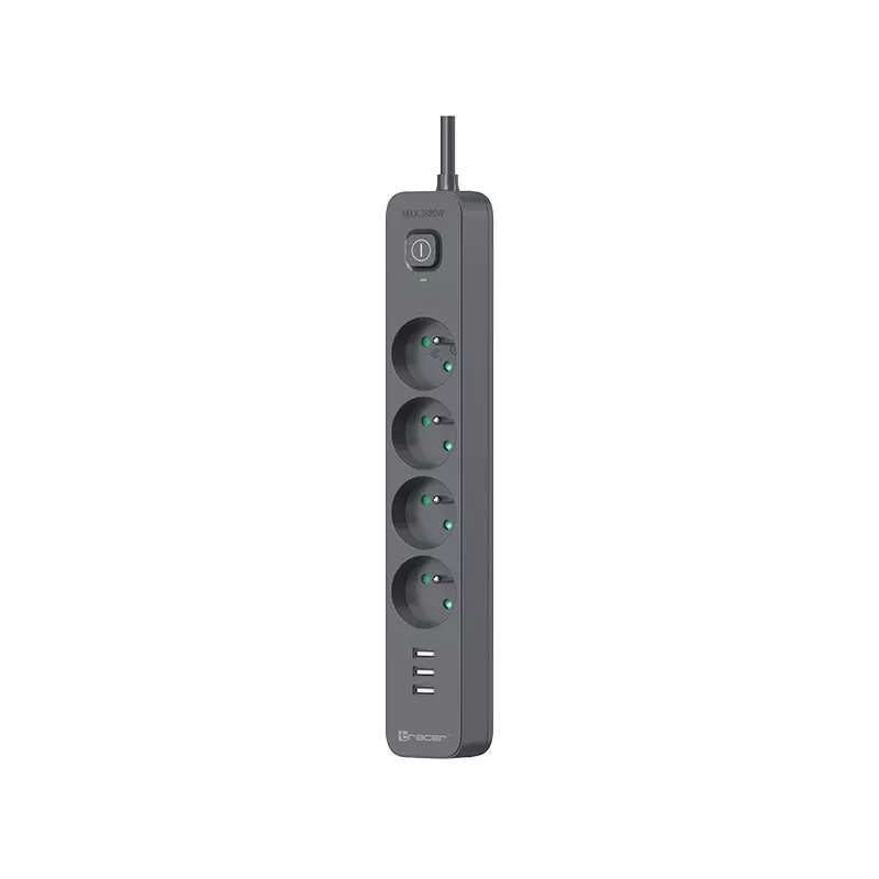 Tracer 47685 Power Line+ 5m (4 sockets +3x USB A)