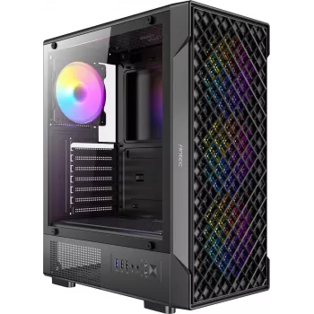 ANTEC VX-320 ARGB ATX, Micro-ATX, ITX Mid Tower Gaming PC Enclosure, black (0-761345-10234-6)