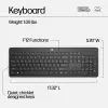 HP 230 Wireless Mouse and Keyboard Combo, Full-size, Wireless, RF Wireless, Membrane, Black, Mouse included