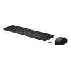 HP 650 Wireless Keyboard and Mouse Combo, Full-size (100%), Wireless, RF Wireless, Membrane, Black, Mouse included