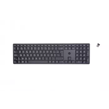 HP 450 Programmable Wireless keyboard RF Wireless + USB AZERTY Belgian Black