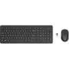 HP 330 Wireless Mouse and Keyboard Combination, Full-size (100%), Wireless, RF Wireless, Black, Mouse included