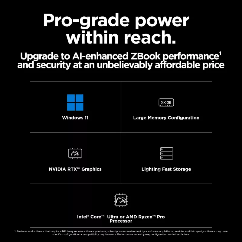 HP ZBook Power G11 A Mobile Workstation, AMD Ryzen 7 PRO 8845HS, 16 inch WUXGA, 16GB DDR5, 512GB SSD, NVIDIA RTX 1000 Ada 6GB, Windows 11 Pro