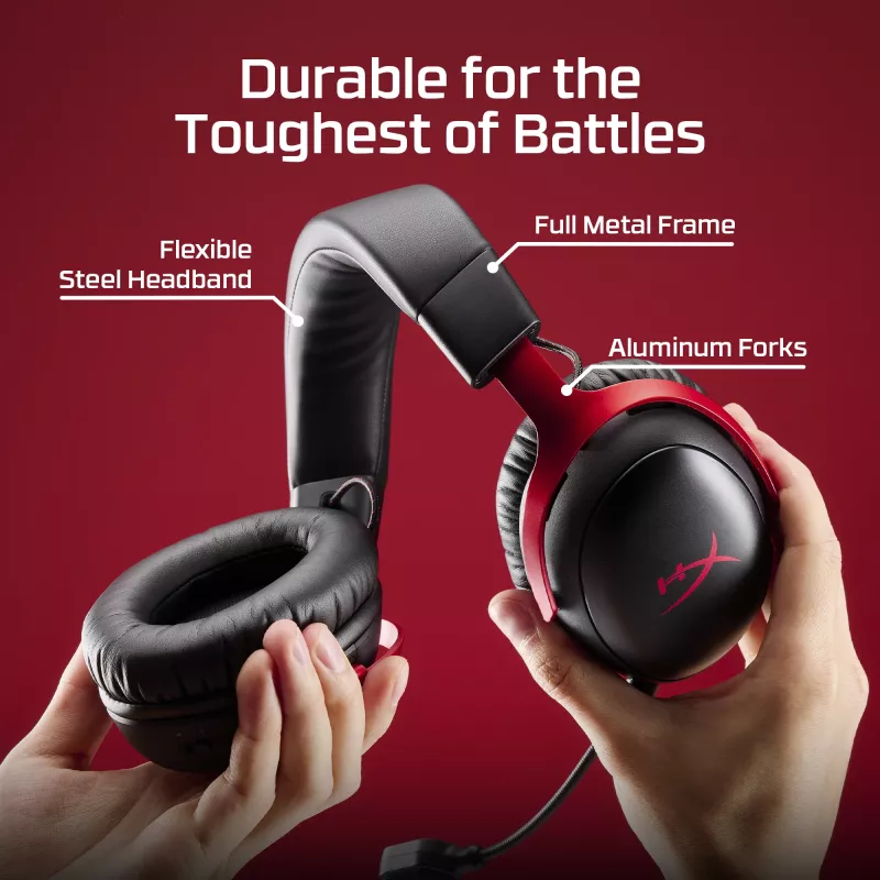 HyperX Cloud III S - Wireless Gaming Headset (White), Wireless, 20 - 20000 Hz, Gaming, 340 g, Headset, White