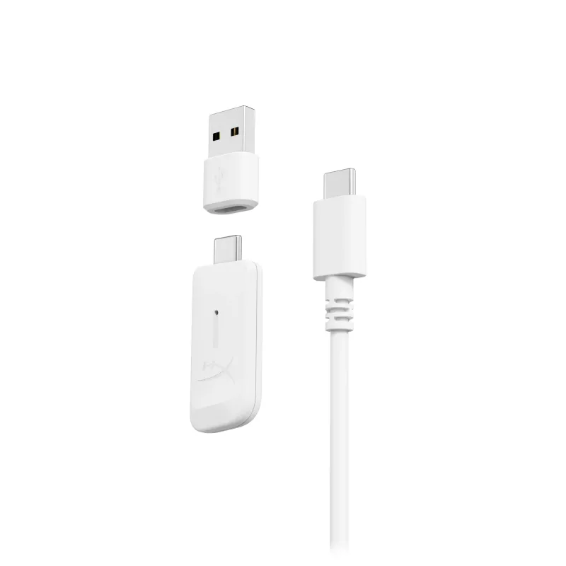 HyperX Cloud III S - Wireless Gaming Headset (White), Wireless, 20 - 20000 Hz, Gaming, 340 g, Headset, White