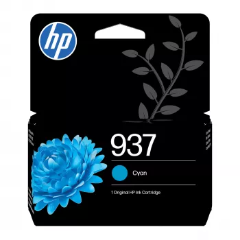 HP 937 Cyan Original Ink Cartridge, Standard Yield, Cyan, 1 pc(s), 800 pages, Single pack