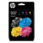 HP 937 CMYK Original Ink Cartridge 4-Pack, Standard Yield, Black, Cyan, Magenta, Yellow, 4 pc(s), 1250 pages, 800 pages, Combo pack
