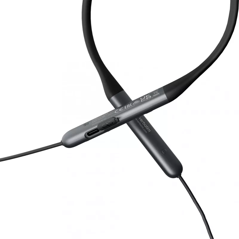 Verbatim TruSound ANC Neckband Earbuds Black, Wireless, 20 - 20000 Hz, Music/Everyday, 46.5 g, Headset, Black
