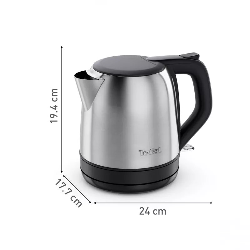 Tefal Subito Mini KO5S2DE0 electric kettle 1 L 2400 W Black, Stainless steel