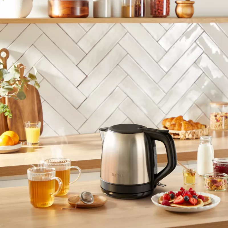 Tefal Subito Mini KO5S2DE0 electric kettle 1 L 2400 W Black, Stainless steel