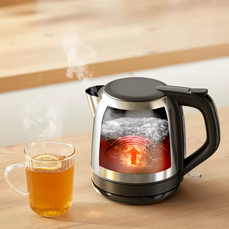 Tefal Subito Mini KO5S2DE0 electric kettle 1 L 2400 W Black, Stainless steel