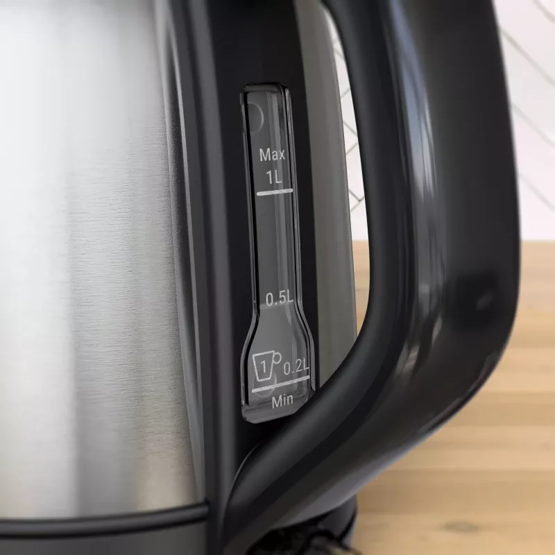 Tefal Subito Mini KO5S2DE0 electric kettle 1 L 2400 W Black, Stainless steel