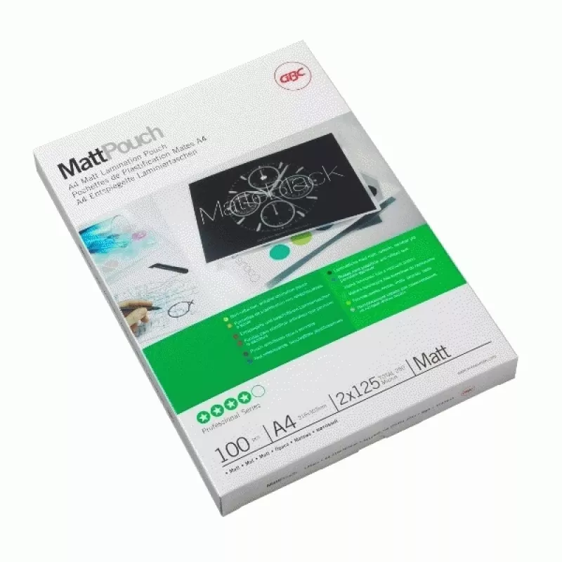 GBC Lamination Pouch A4 Matt 100 Micron, Matt, A4, 216 mm, 0.2 mm, 303 mm, 100 pc(s)