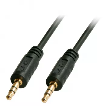 Lindy 20m Premium Audio 3.5mm Jack Cable, 3.5mm, Male, 3.5mm, Male, 20 m, Black