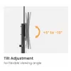 Equip 55 inch-100 inch Economy TV Trolley, 2.54 m (100 inch), 100 x 100 mm, 800 x 600 mm, -10 - 5°, Plastic, Stainless steel, Black