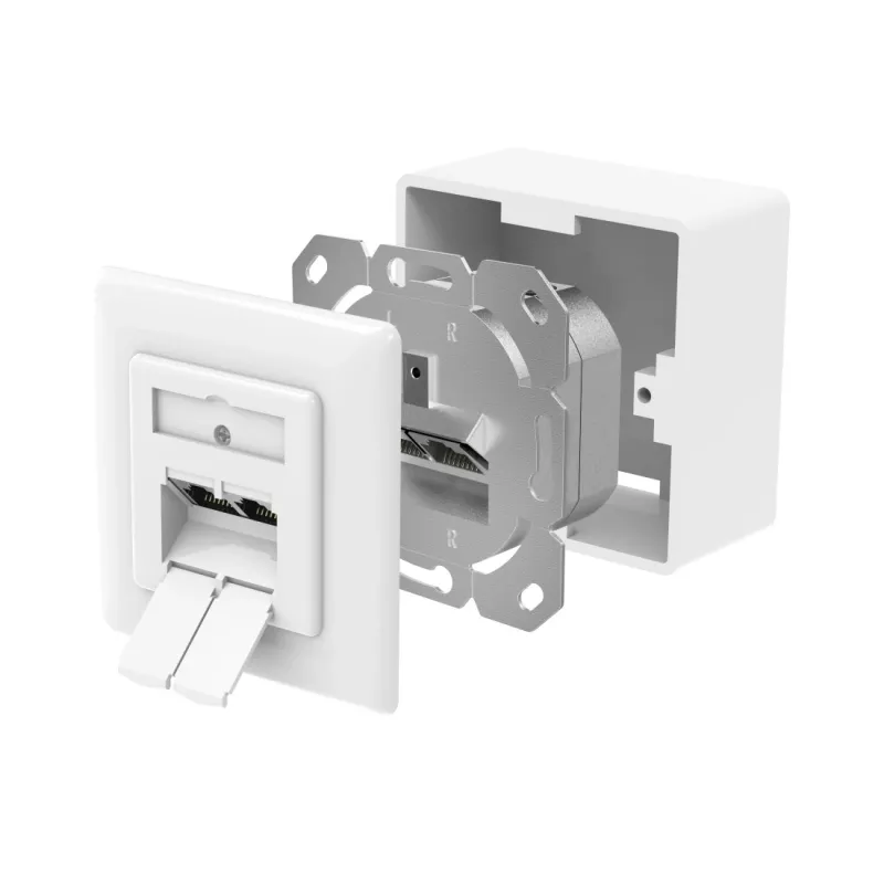 Hama 00300029 socket-outlet 2 x RJ-45 White