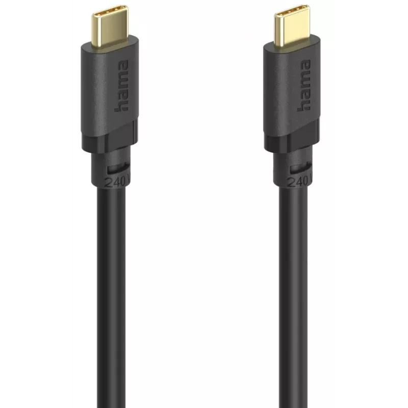 Hama 00202009 USB cable USB 3.2 Gen 1 (3.1 Gen 1) 1.5 m USB C 5 Gbit/s 240 W Black