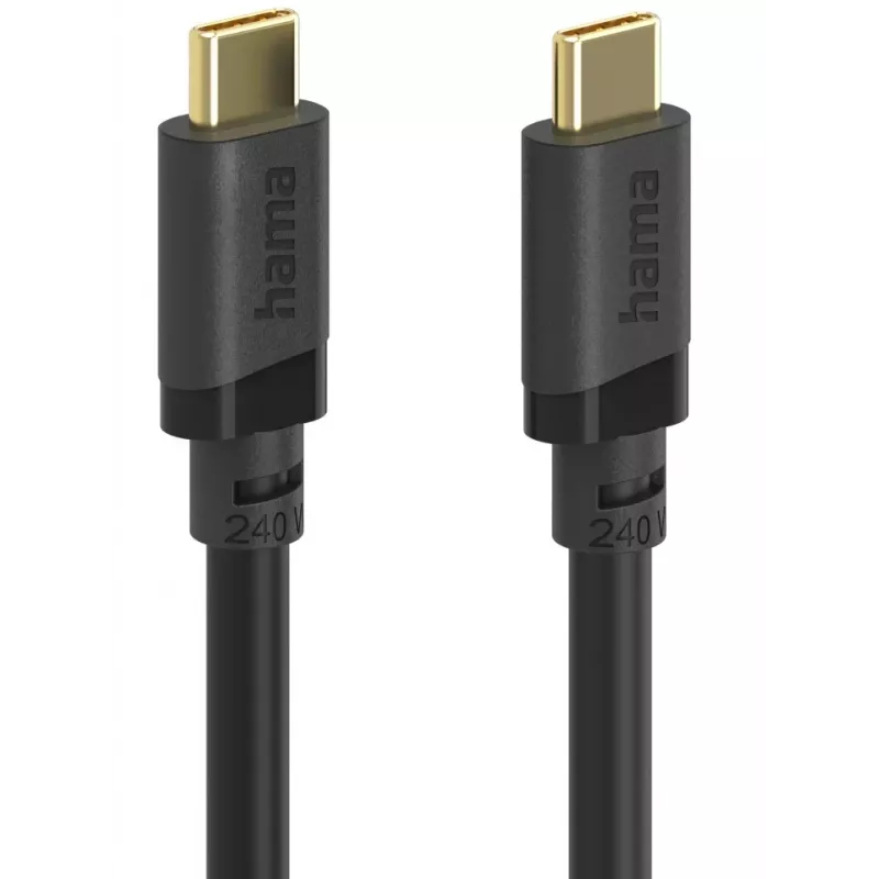 Hama 00202009 USB cable USB 3.2 Gen 1 (3.1 Gen 1) 1.5 m USB C 5 Gbit/s 240 W Black