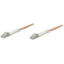 Intellinet Fiber Optic Patch Cable, OM2, LC/LC, 5m, Orange, Duplex, Multimode, 50/125 µm, LSZH, Fibre, Lifetime Warranty