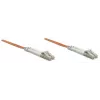 Intellinet Fiber Optic Patch Cable, OM2, LC/LC, 5m, Orange, Duplex, Multimode, 50/125 µm, LSZH, Fibre, Lifetime Warranty