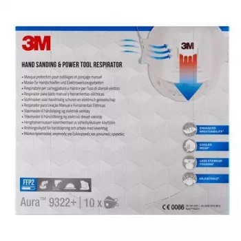 3M 9322PRO10 dust mask 10 pc(s) Cup FFP2