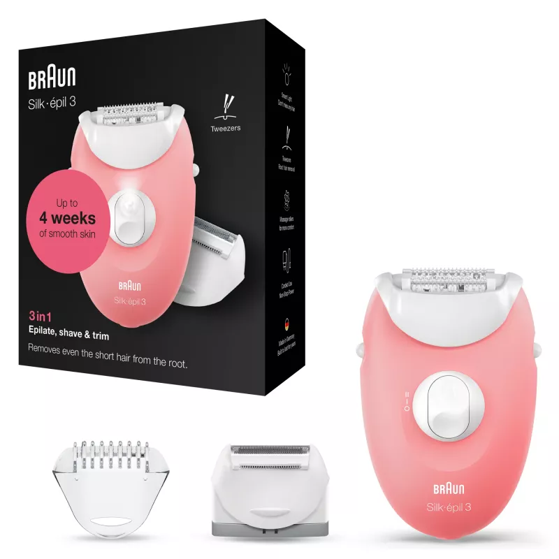 Braun Silk-epil 3-277 epilator, white/pink