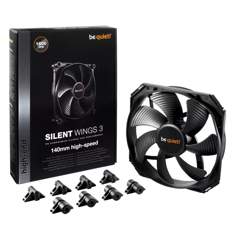 be quiet! SilentWings 3 Computer case Fan 14 cm Black