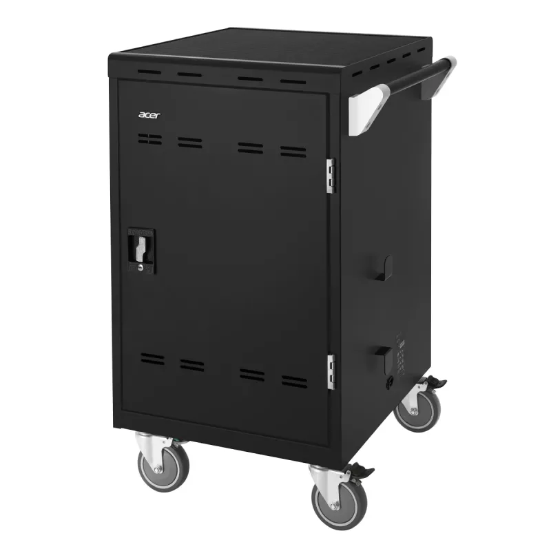 Acer E32c+ - Charging Cart 32 Slots (UK plug), Portable device management cart, Black, Floor, 2.6 cm, 39.5 cm, 30.1 cm