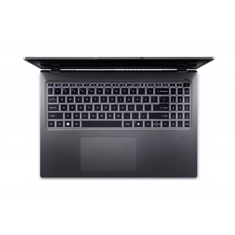 Acer Swift Go 16 SFG16-72-782U Intel Core Ultra 7 155U Laptop 40.6 cm (16 inch) 3.2K 16 GB LPDDR5-SDRAM 1 TB SSD Wi-Fi 6E (802.11ax) Windows 11 Home Grey
