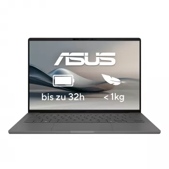 ASUS Zenbook A14 UX3407QA-QD496W Copilot+ PC Snapdragon X1-26-100 Laptop 35.6 cm (14 inch) WUXGA 32 GB LPDDR5x-SDRAM 1 TB SSD Wi-Fi 6E (802.11ax) Windows 11 Home German Grey