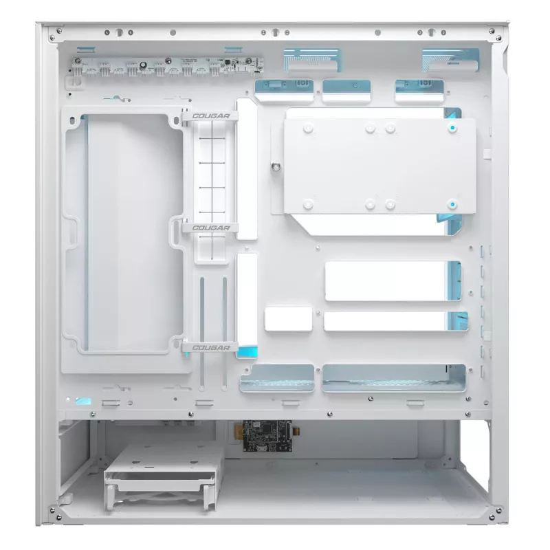 COUGAR Midi Tower Case, CFV235 Vision, ARGB, LCD Display, Mesh, White