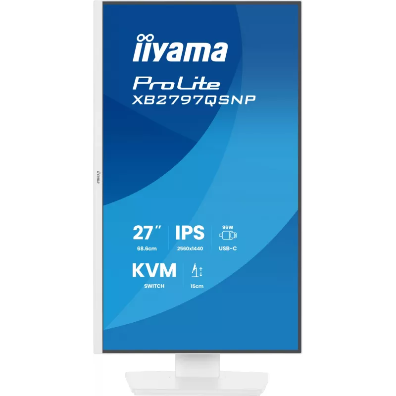 iiyama ProLite XB2797QSNP-W1 27 inch IPS LCD computer monitor 68.6 cm (27 inch) 2560 x 1440 pixels Quad HD White