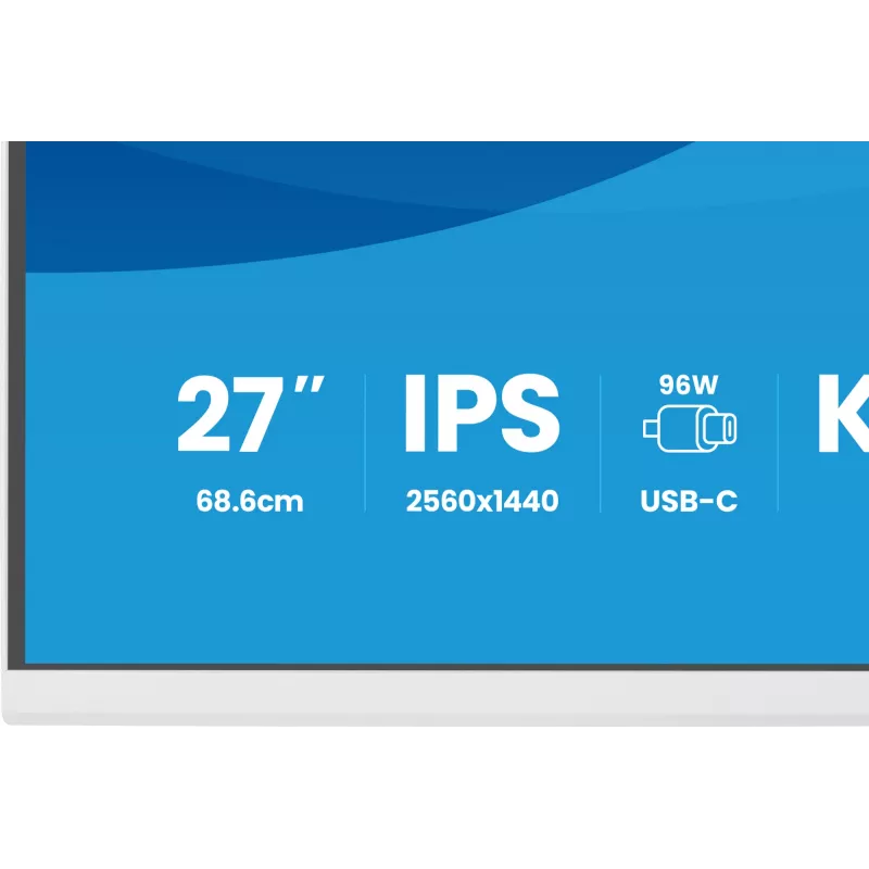iiyama ProLite XB2797QSNP-W1 27 inch IPS LCD computer monitor 68.6 cm (27 inch) 2560 x 1440 pixels Quad HD White
