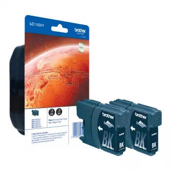 Brother LC1100HYBKBP2DR ink cartridge 2 pc(s) Original Black