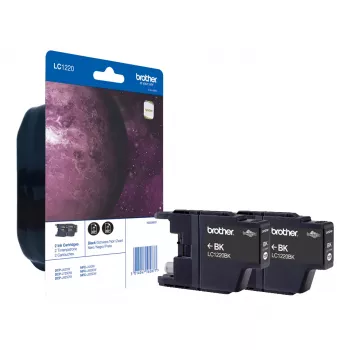 Brother LC1220BKBP2DR ink cartridge 2 pc(s) Original Black
