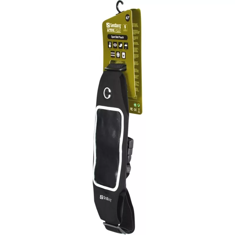 Sandberg Sport Belt Pouch 4.7'', Waistband case, Any brand, 11.9 cm (4.7 inch), Black
