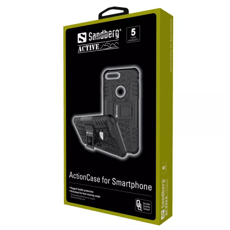 Sandberg ActionCase for Huawei P20, Border, Huawei, P20, 14.7 cm (5.8 inch), Black