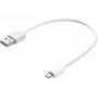 Sandberg MicroUSB Sync/ChargeCable 0.2m, 0.2 m, USB A, Micro-USB B, USB 2.0, White