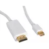 Sandberg MiniDP 1.2 > HDMI 4K 2m, 2 m, Mini DisplayPort, HDMI, Male, Male, White
