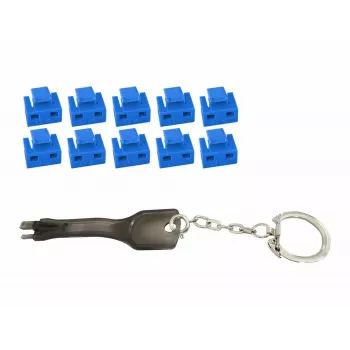 Microconnect MC-RJ45PORTBLOCK-B port blocker RJ-45 Blue 10 pc(s)