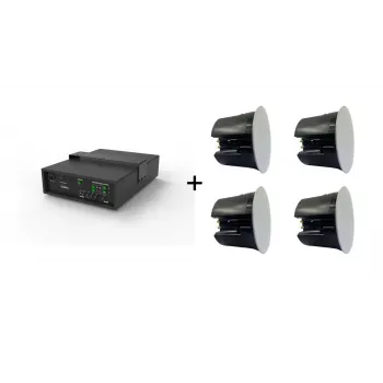 Vivolink Audiopack Subwoofer 6.5 + 4 x premium 40W ceiling speakers (Limited Bundle Pack Offer) Black Wired 110 W